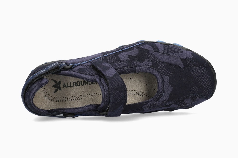 Mephisto Allrounder Niro Print - Petrol Blue